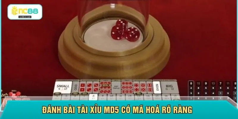 Đánh bài Tài Xỉu MD5 có mã hoá rõ ràng