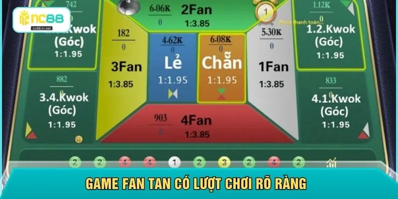 Game Fan Tan có lượt chơi rõ ràng