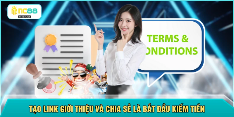 Tạo link giới thiệu và chia sẻ là bắt đầu kiếm tiền