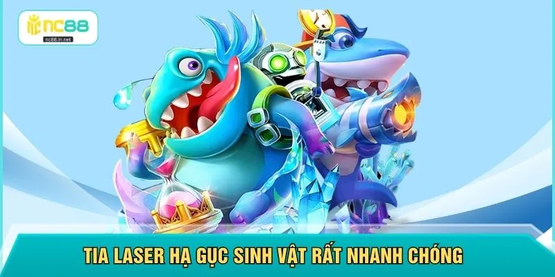 Tia laser hạ gục sinh vật rất nhanh chóng